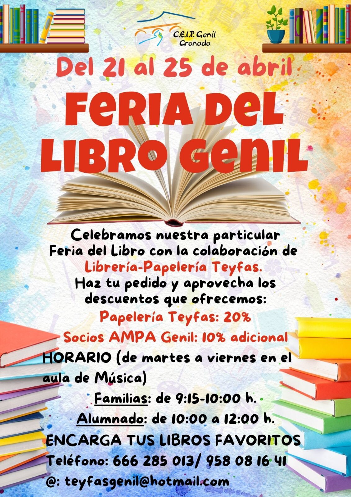 Cartel de la Feria del Libro Genil