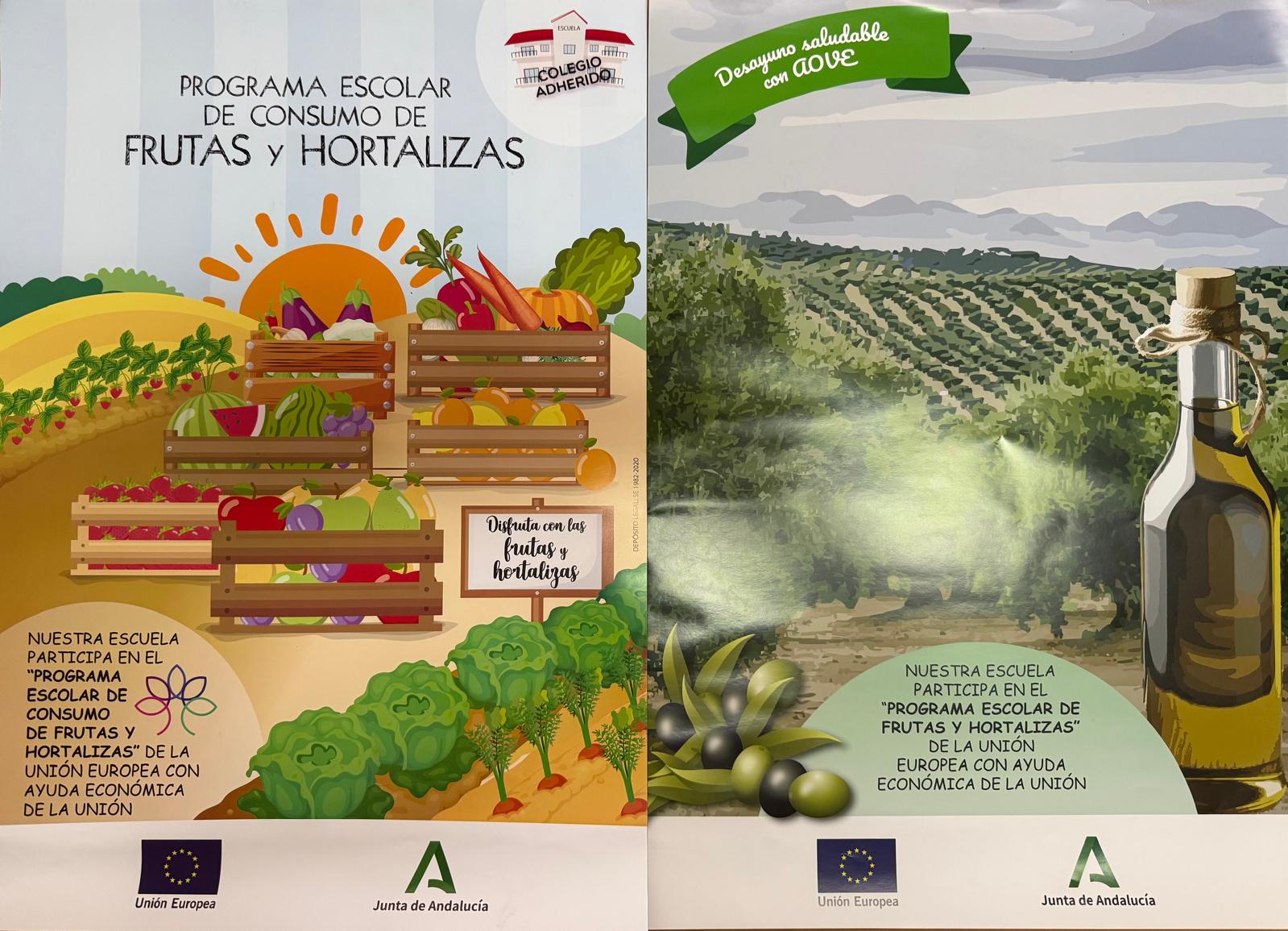 Programa Escolar de Consumo de Frutas y Hortalizas, y desayuno saludable con AOVE
